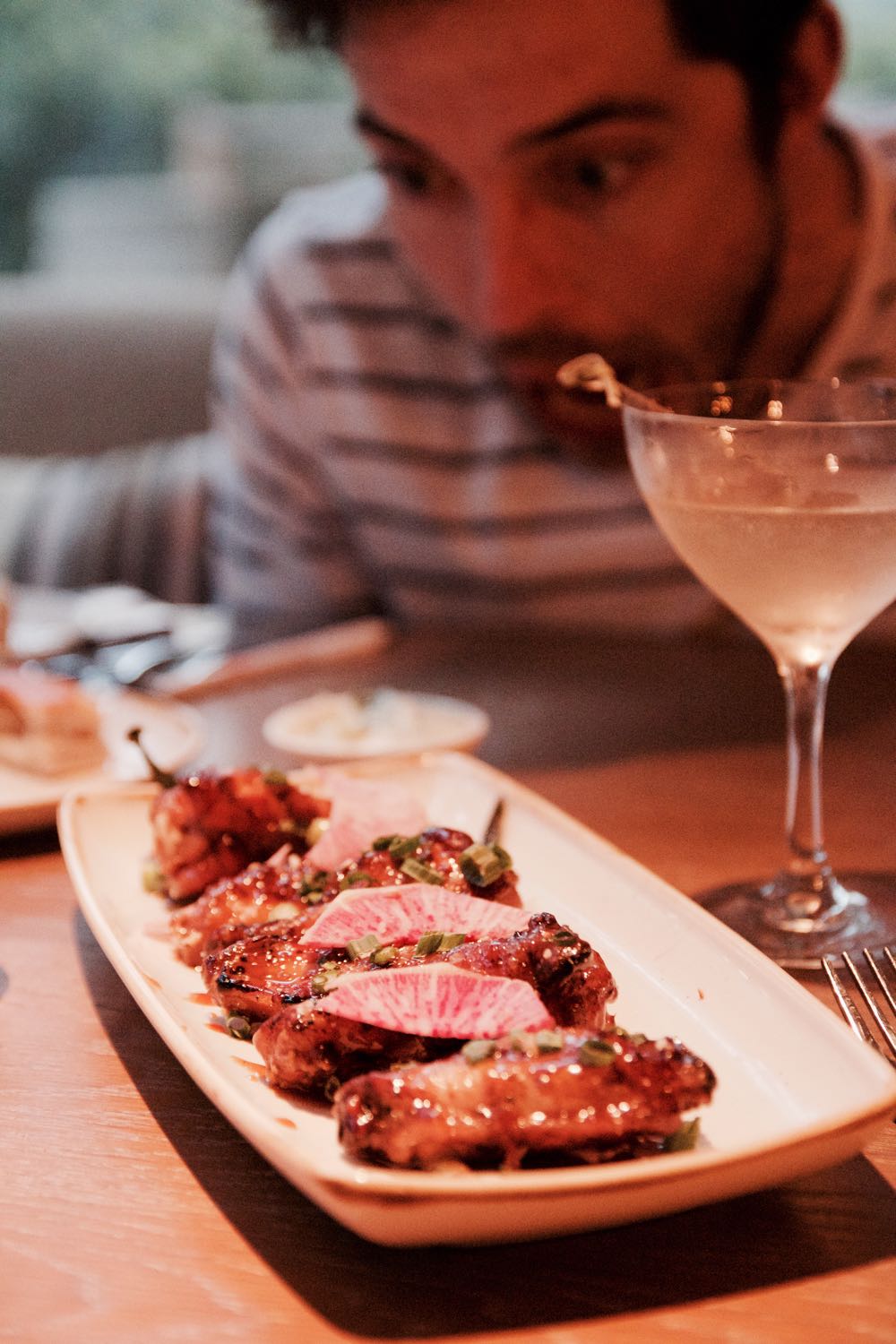 Honey chili chicken wings with soy sauce and ginger