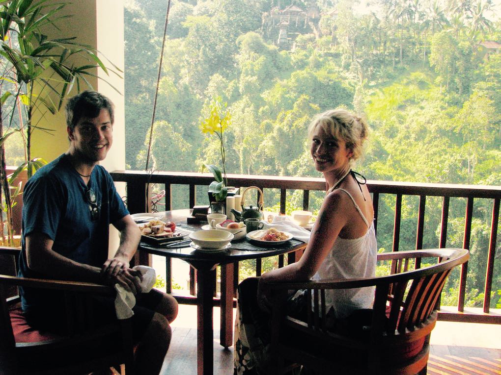 Breakfast on a honeymoon in Bali