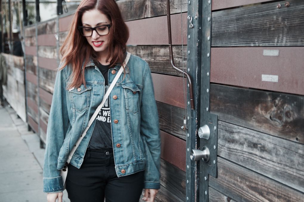 denim on denim in venice beach