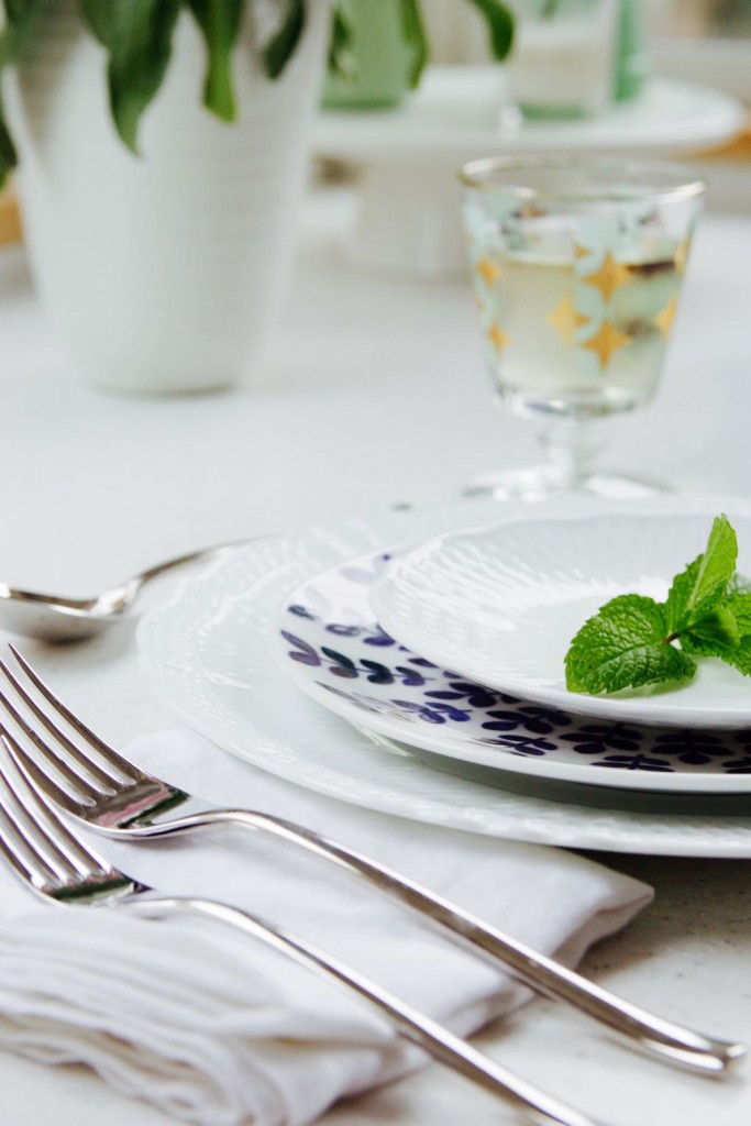 Blue and white mix and match china
