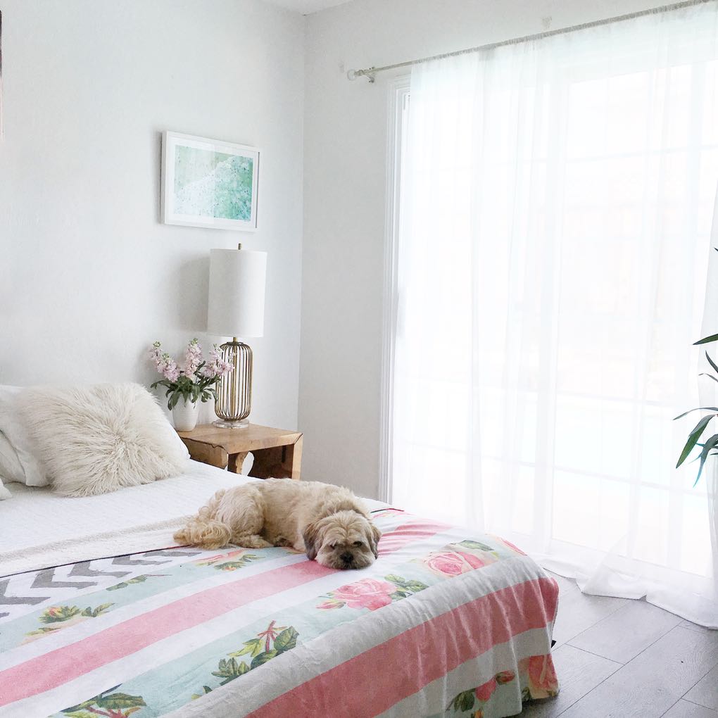 Retro floral stripes and arrows blanket for springtime