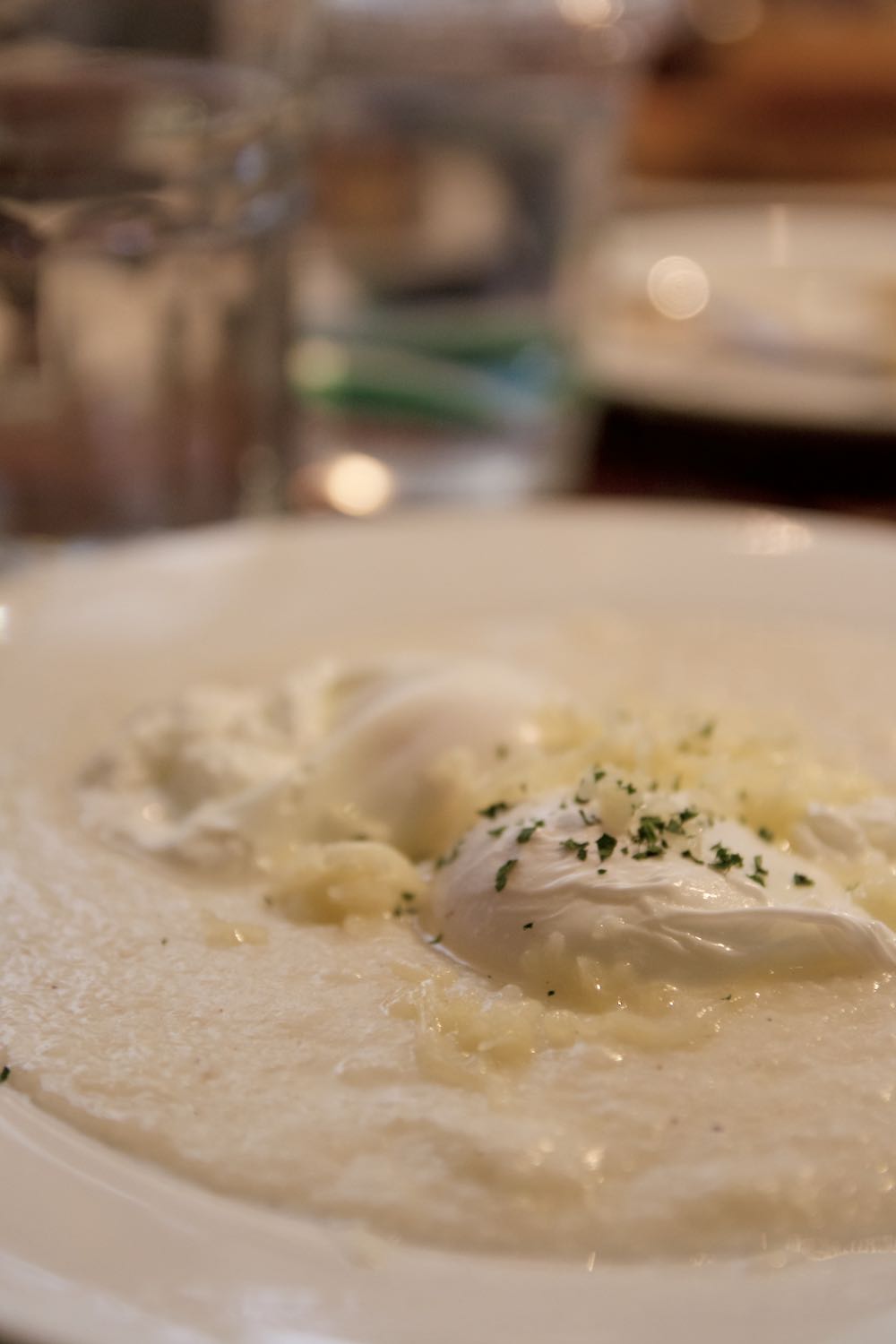 Poached eggs with grits from Brown Sugar Kitchen