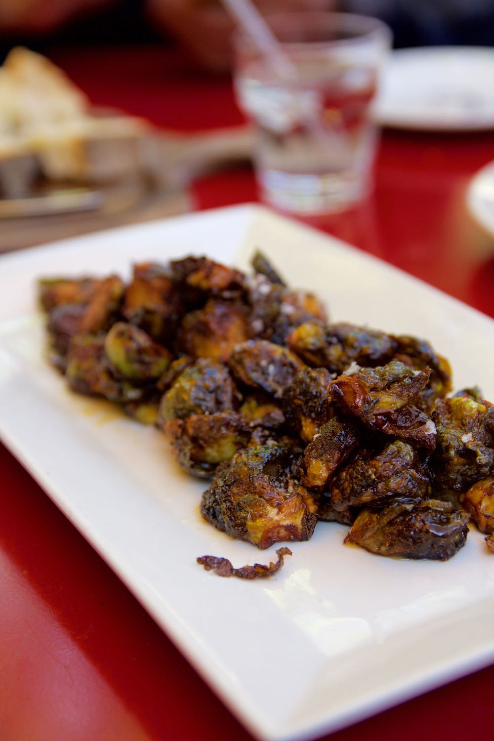 The Corkscrew Cafe brussels sprouts in Carmel Valley