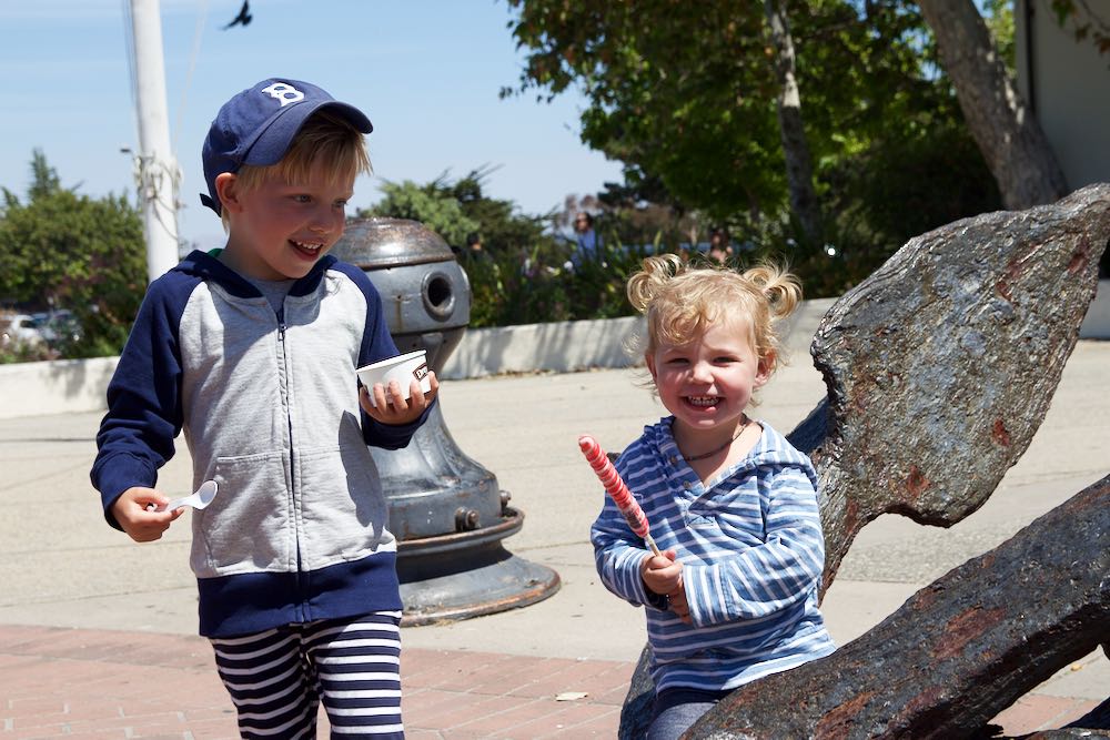 Family day trip to Monterey Bay with kids