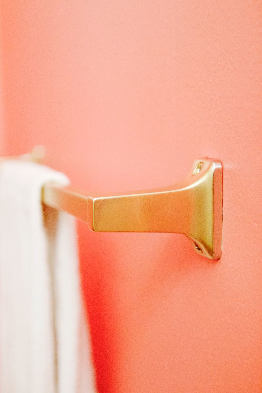gold leaf paint on bathroom hardware