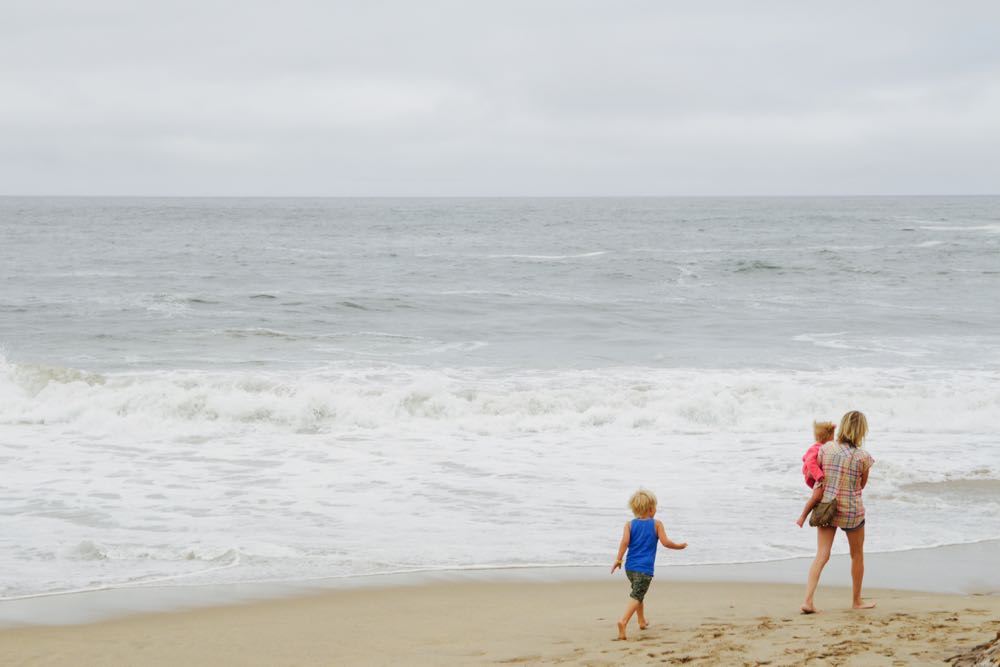 Davenport beach in California