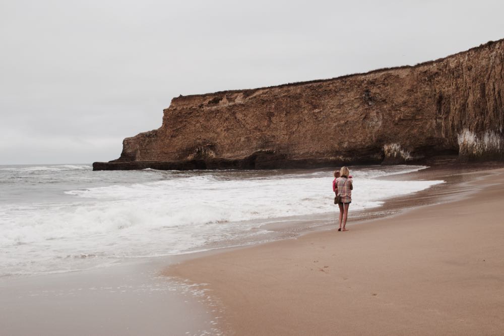 Davenport beach in California
