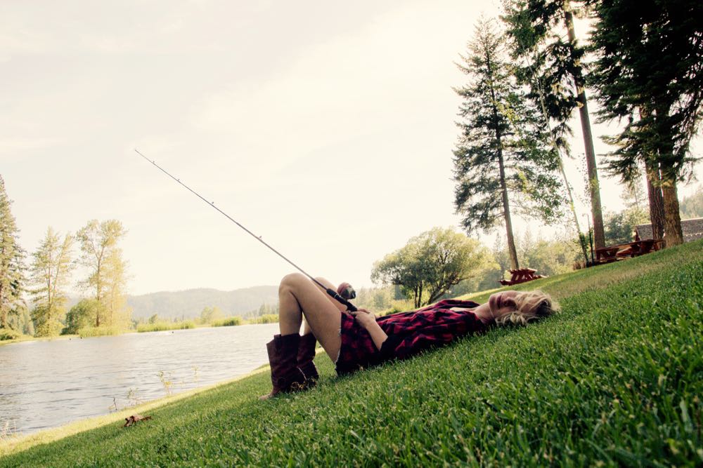 Jordan Reid fishing at Greenhorn Ranch