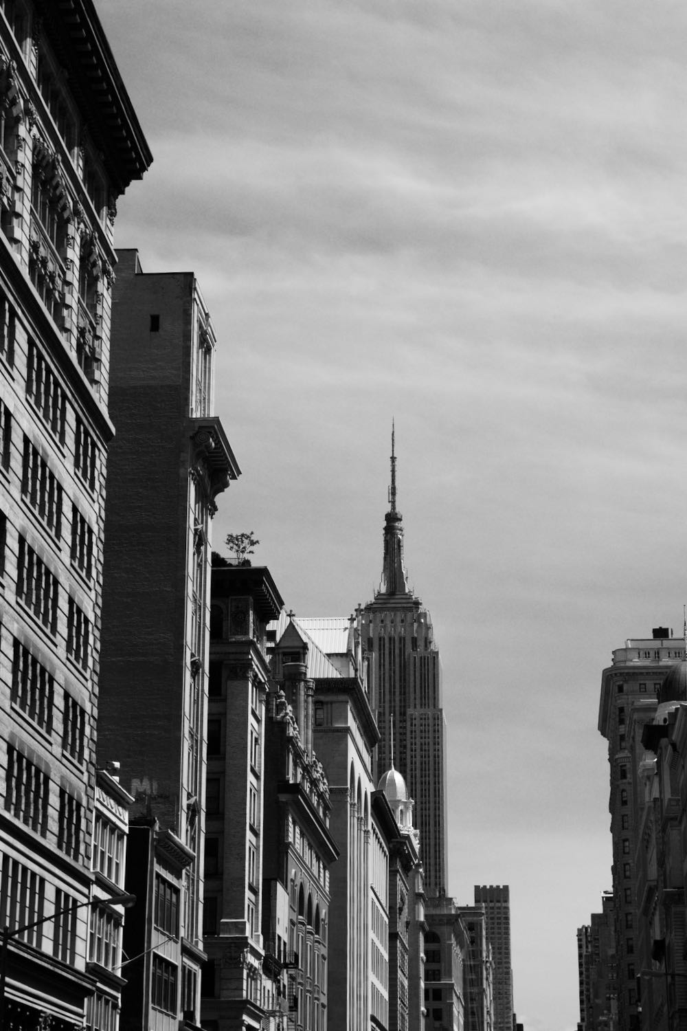 The empire state building 2016 in black and white