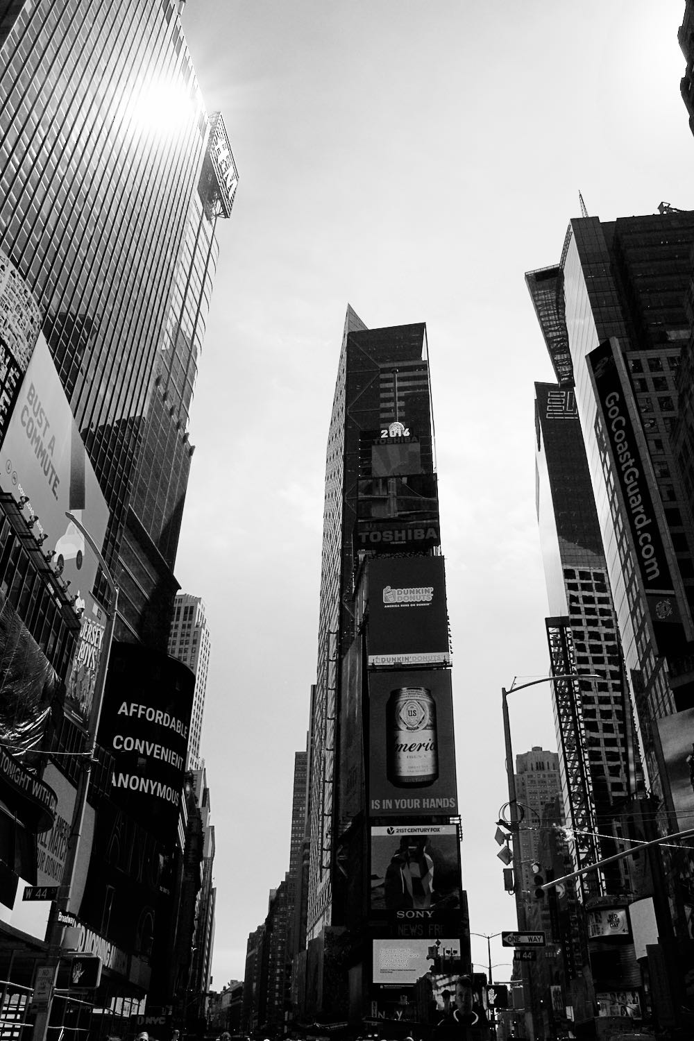 Times square 2016 in black and white