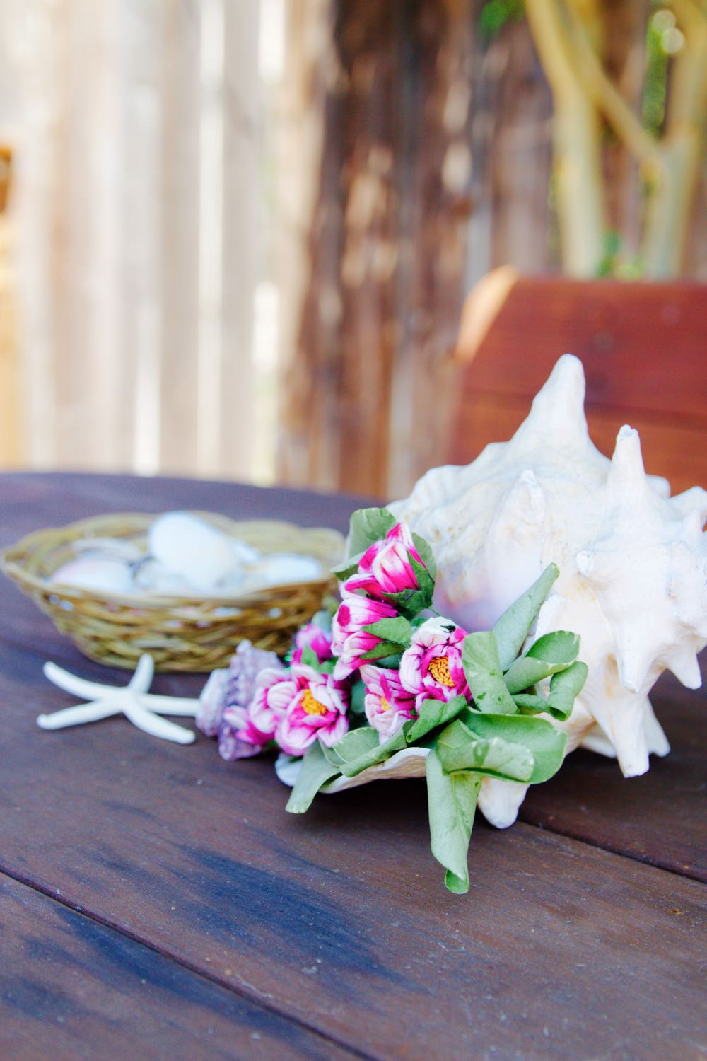 Ocean seashore decor for a mermaid birthday party