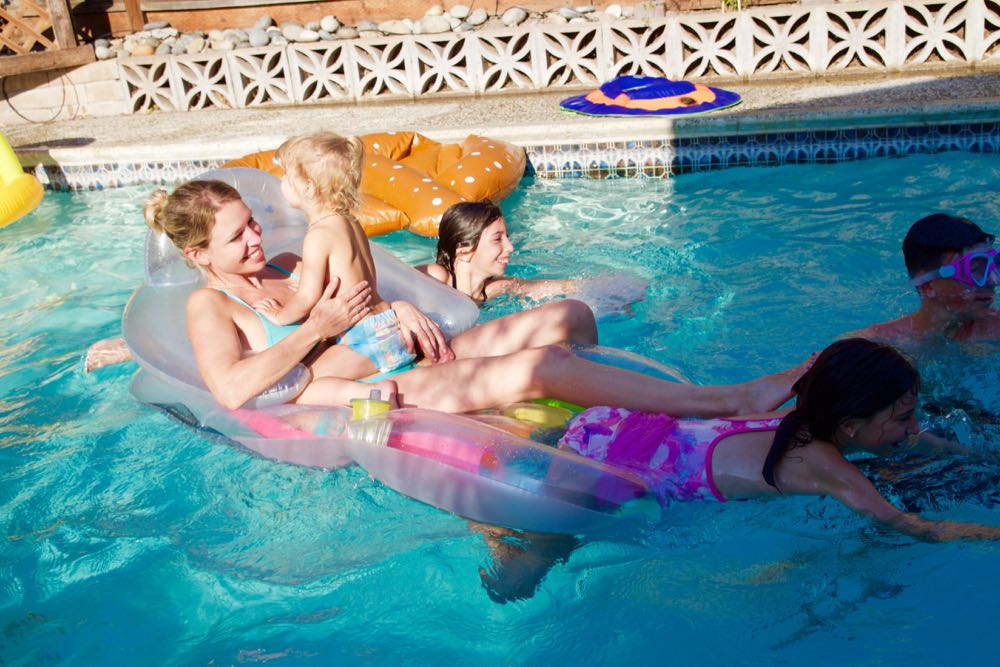 Pool party for a birthday celebration
