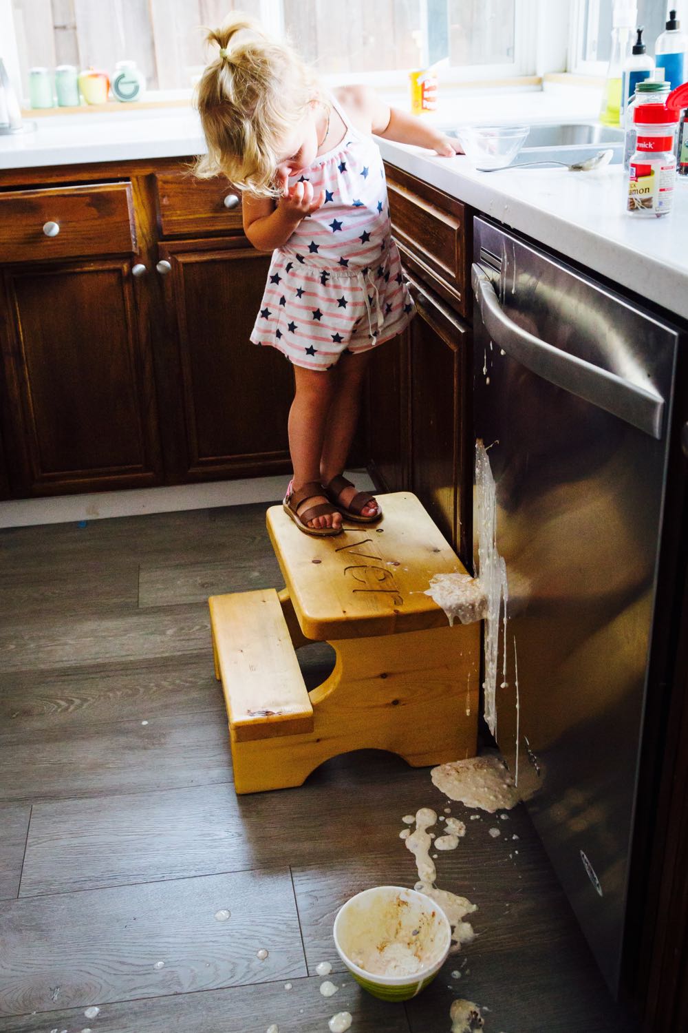cooking with kids messy spills