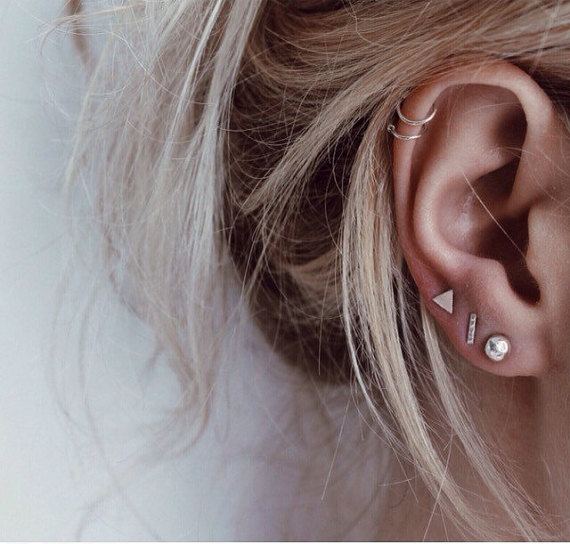 unique and minimalist stud earrings