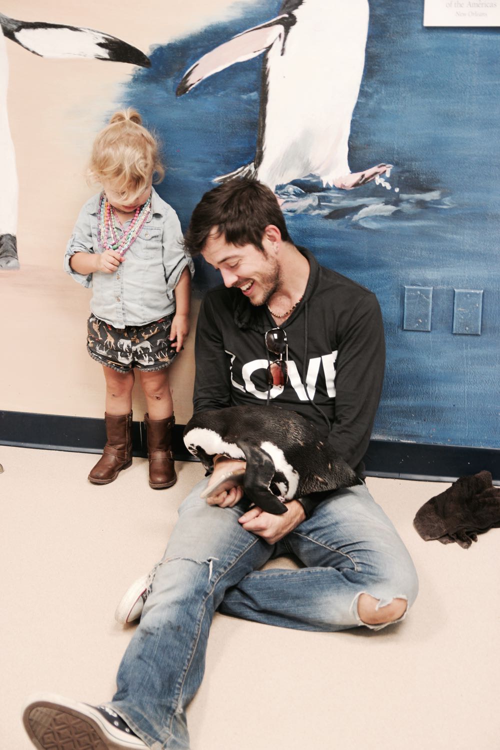 kendrick strauch with a penguin