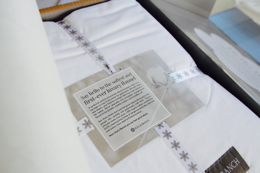 Boll & Branch fair trade organic flannel sheets