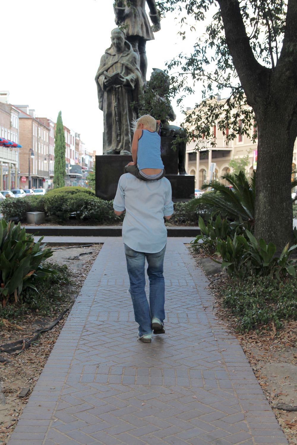 walking through the french quarter in new orleans