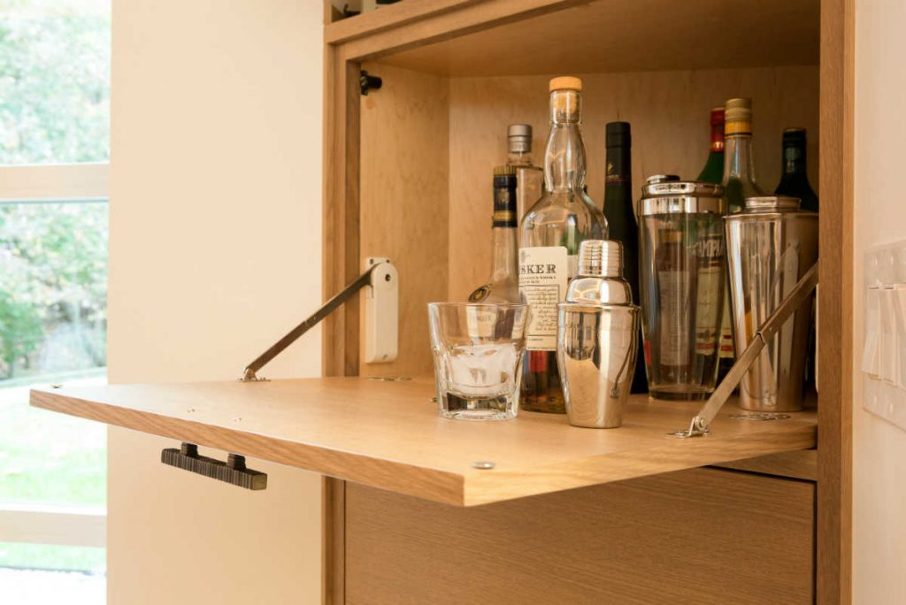 how to make a hidden bar in a library