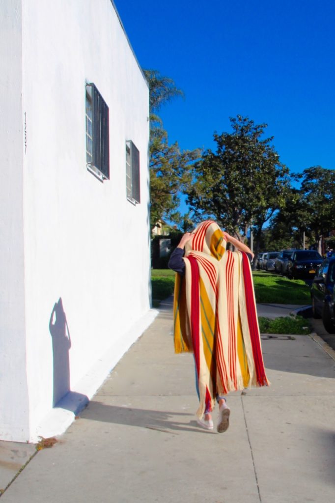 free people striped fringe kimono poncho