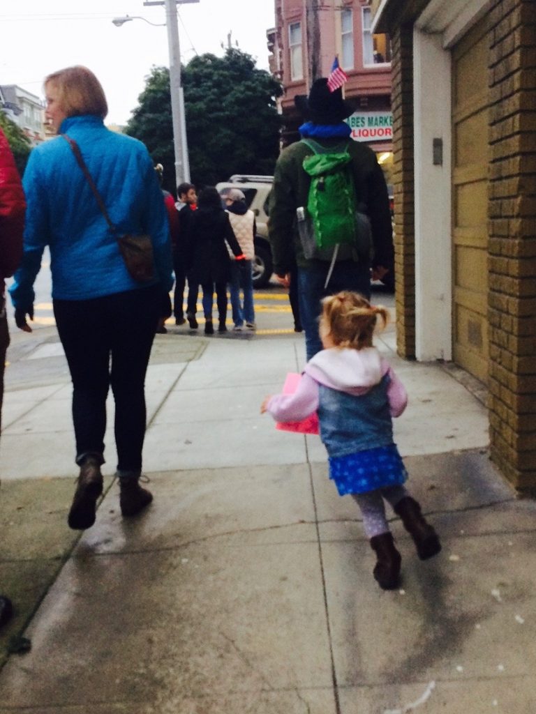women's march on san francisco jan 21 2017 with kids