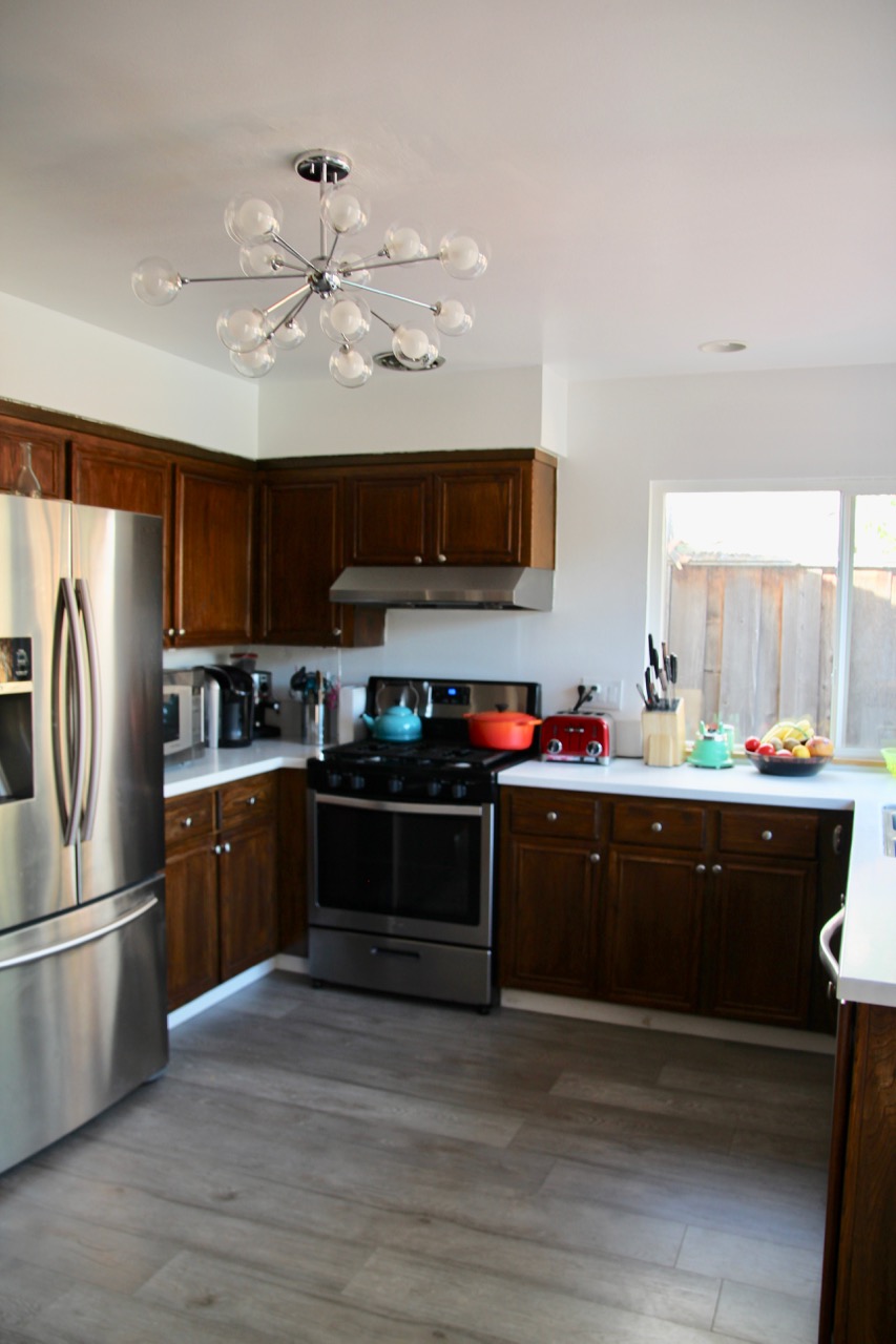 ideas for what to do about dark 1960s era cabinetry