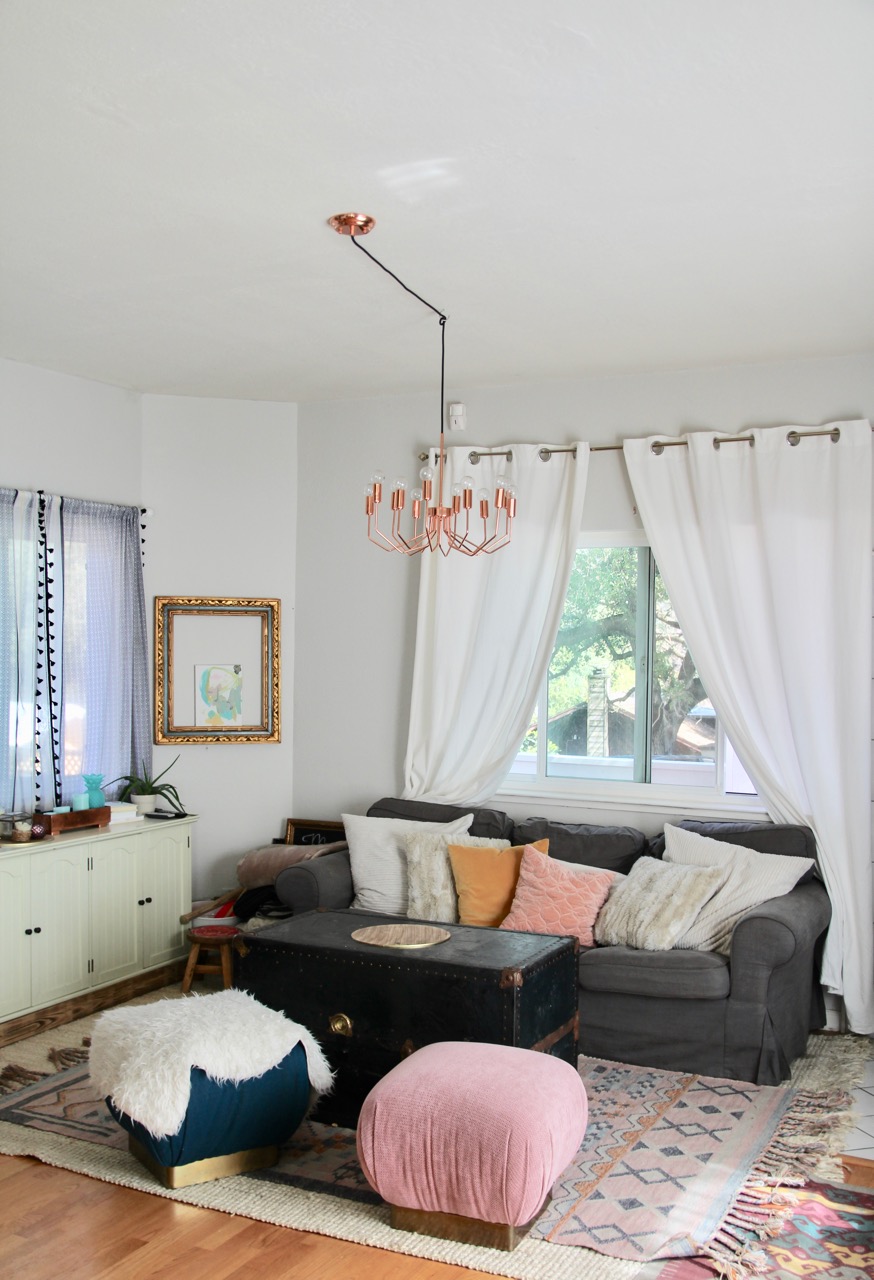 bright and light living room in Northern California