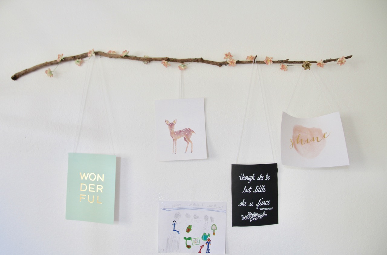 unique ideas for hanging kid's artwork