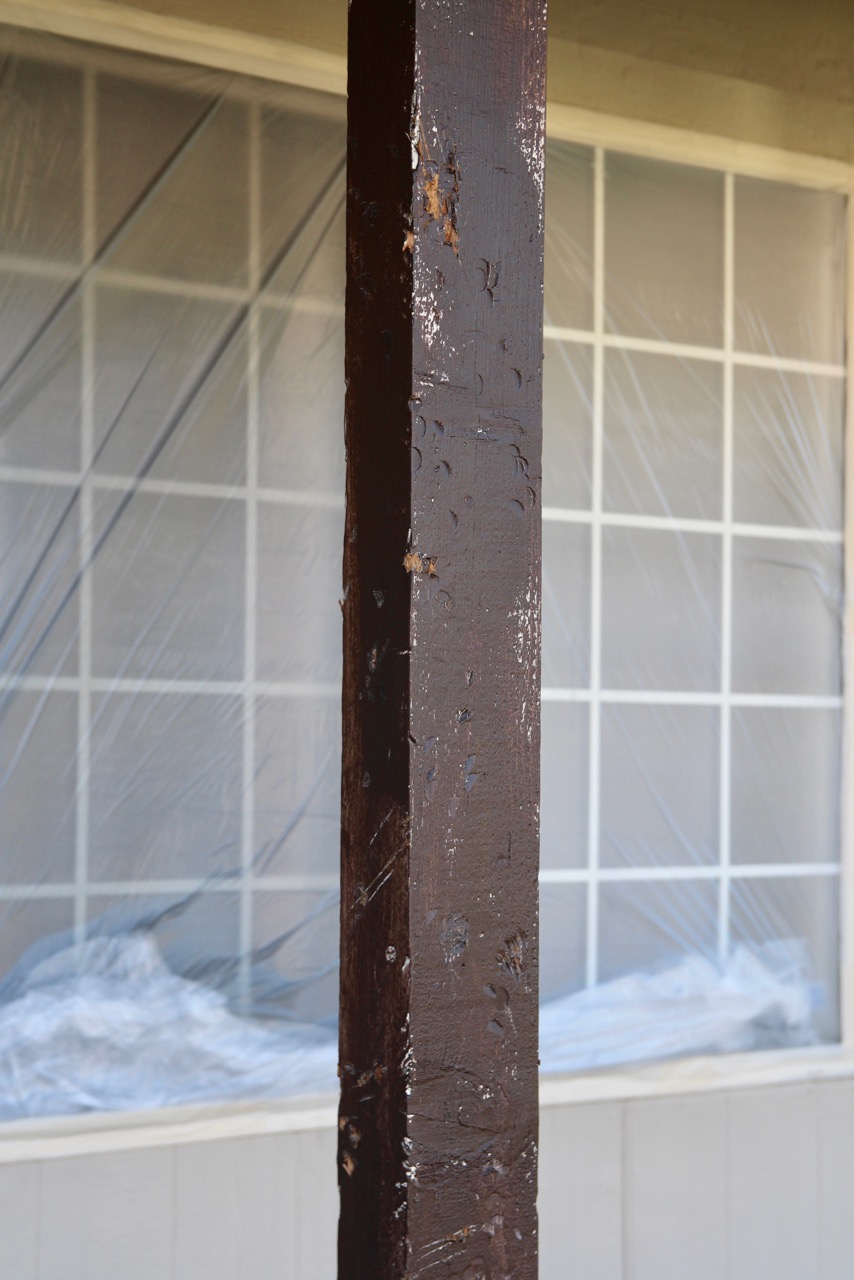 ideas for what to do about ugly exterior wood support beams