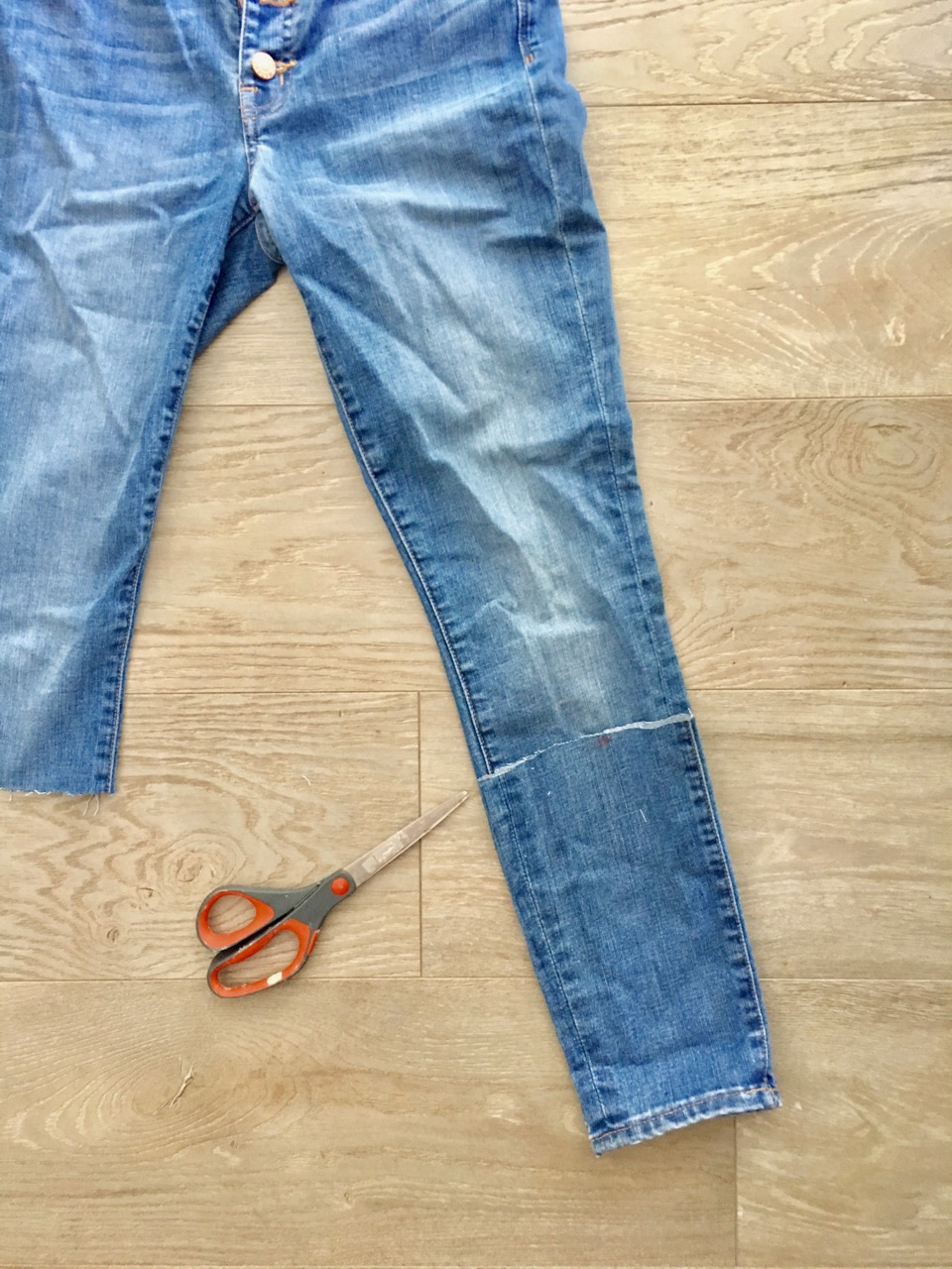 how to make a diy denim mini midi or maxi skirt like Kendall jenner's