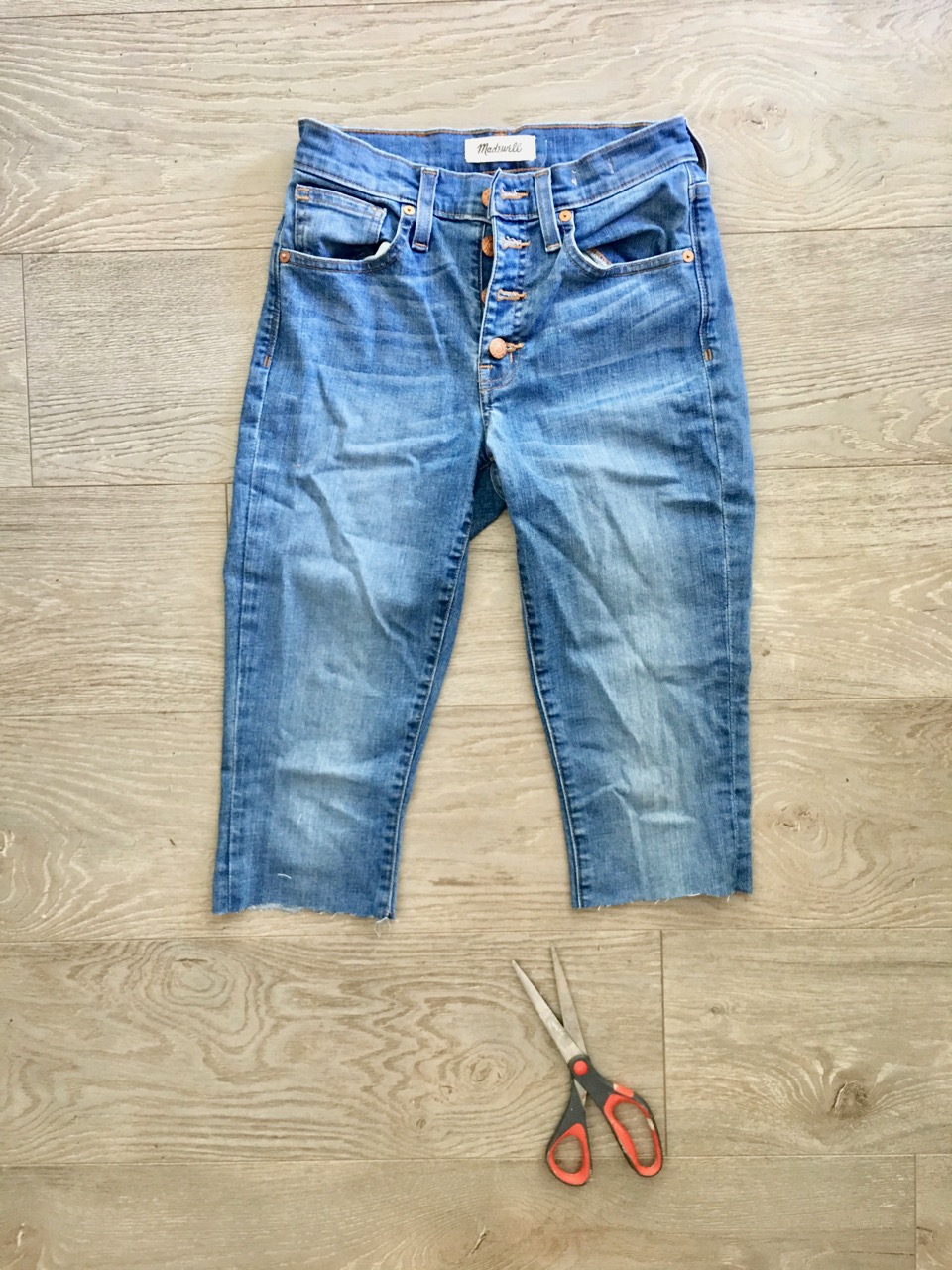 how to make a diy denim mini midi or maxi skirt like Kendall jenner's