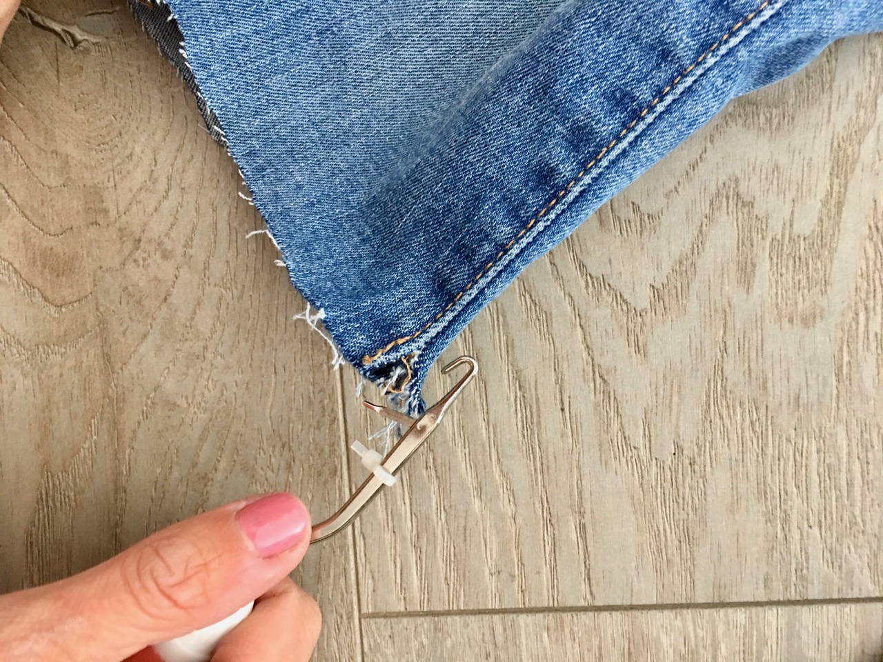how to make a diy denim mini midi or maxi skirt like Kendall jenner's