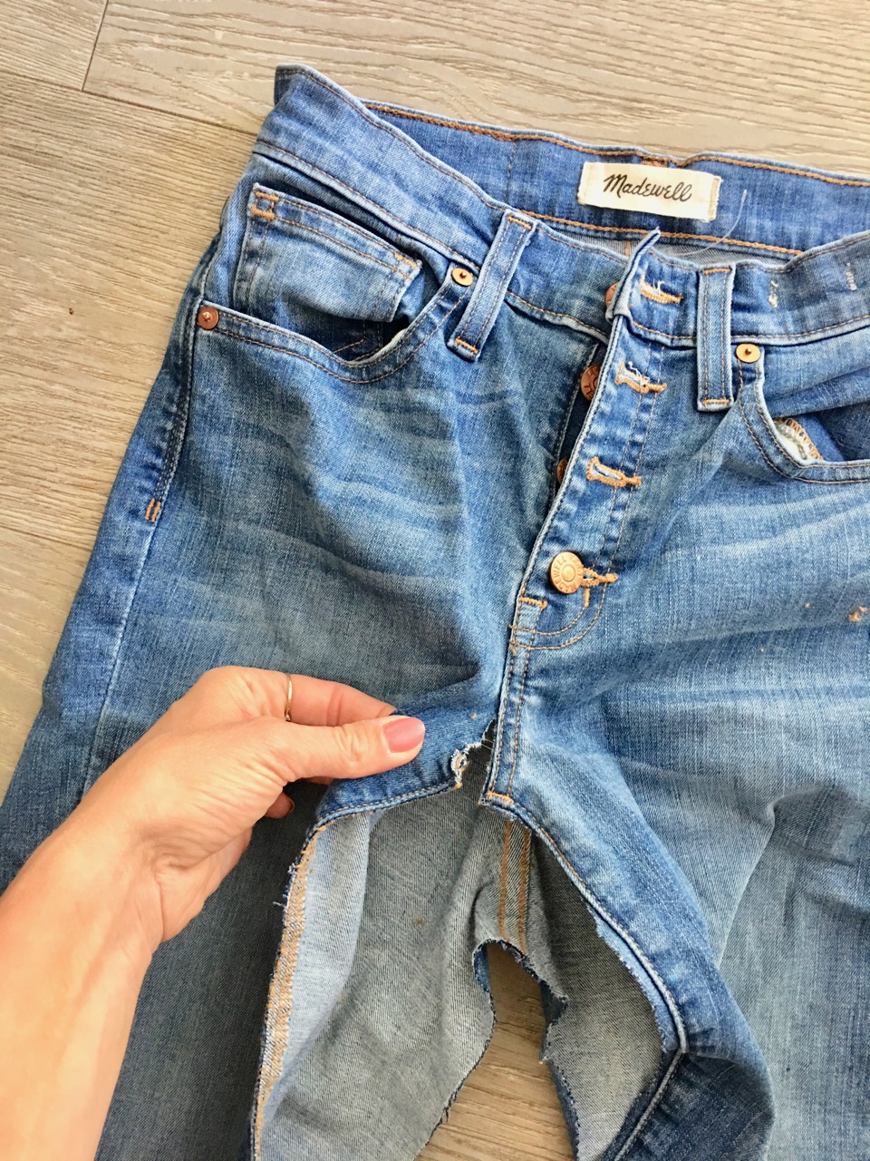 how to make a diy denim mini midi or maxi skirt like Kendall jenner's