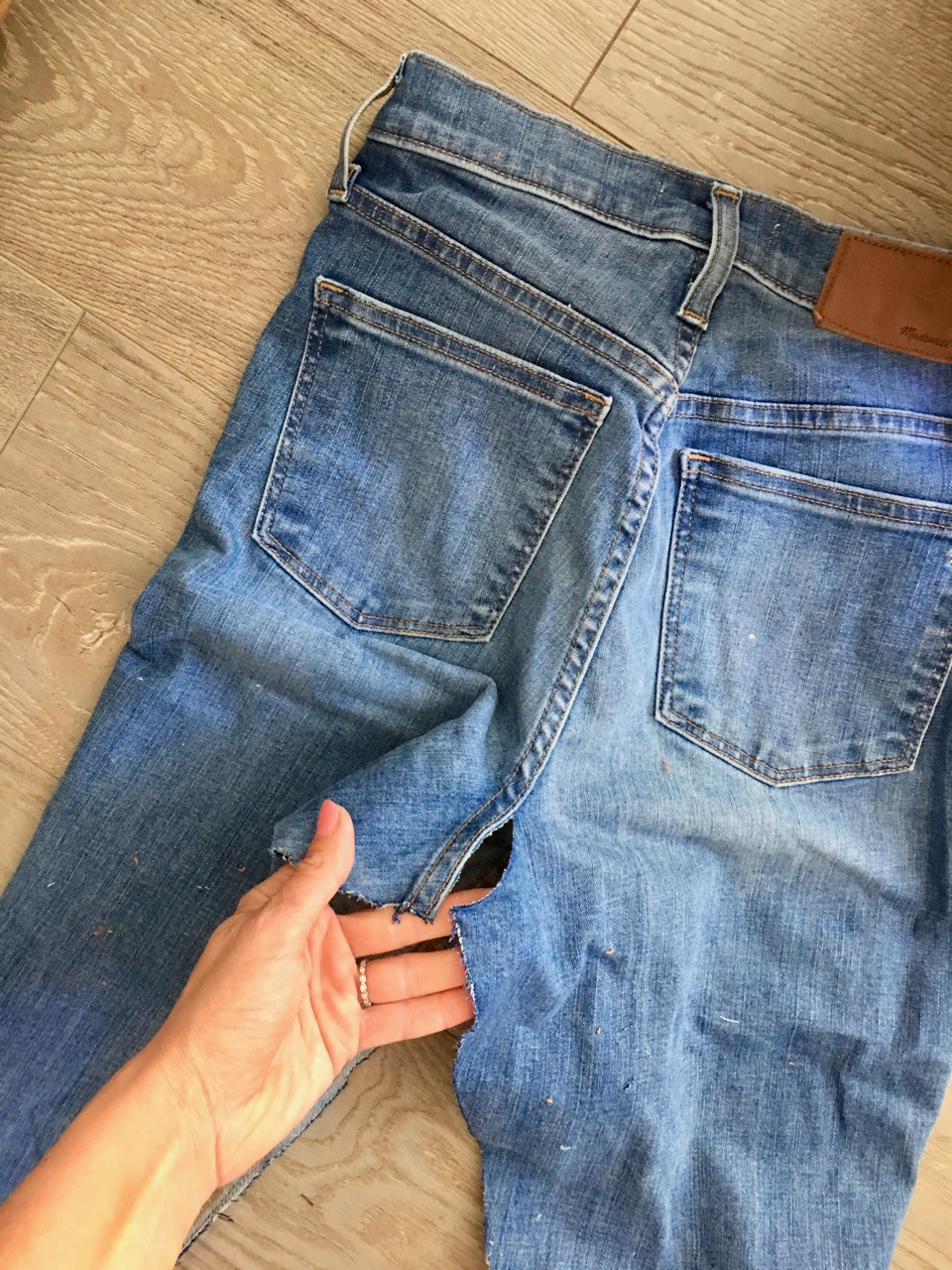 how to make a diy denim mini midi or maxi skirt like Kendall jenner's