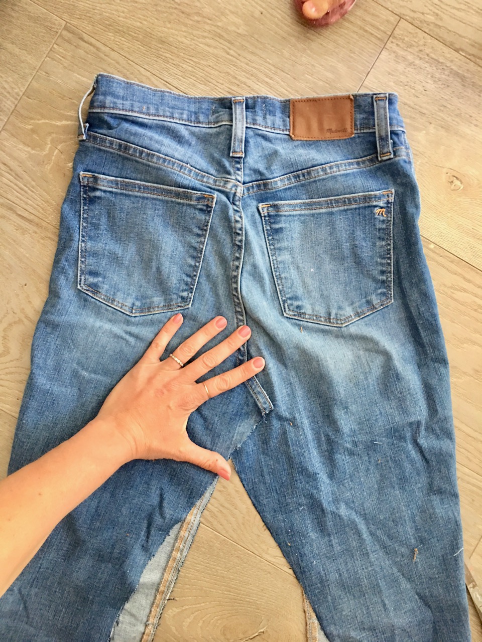 how to make a diy denim mini midi or maxi skirt like Kendall jenner's