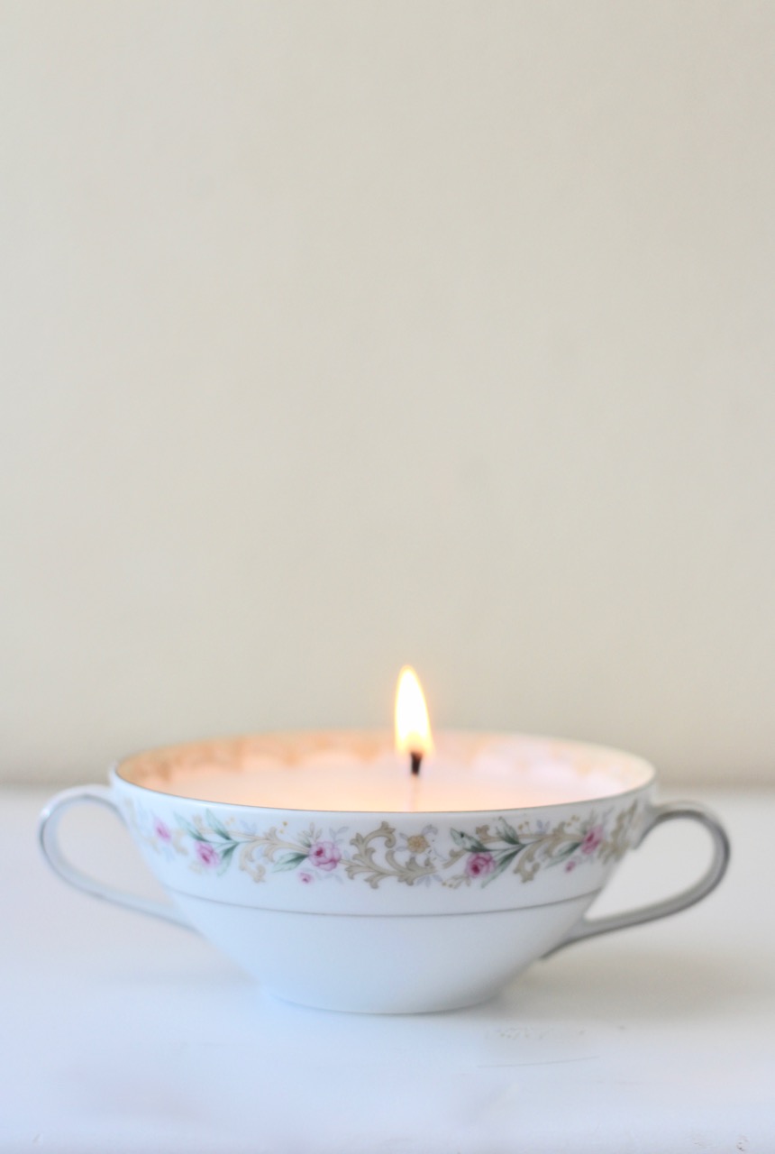 How To Make Your Old Teacups Into Candles