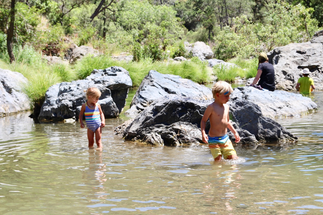 swimming hole while camping in Morgan hill California