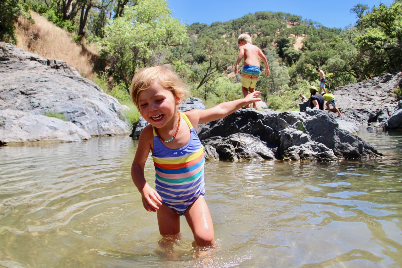 swimming hole while camping in Morgan hill California