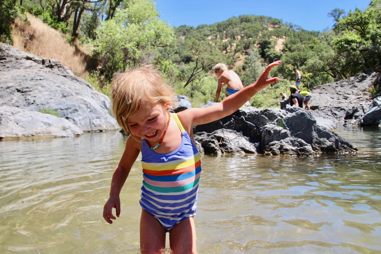 swimming hole while camping in Morgan hill California