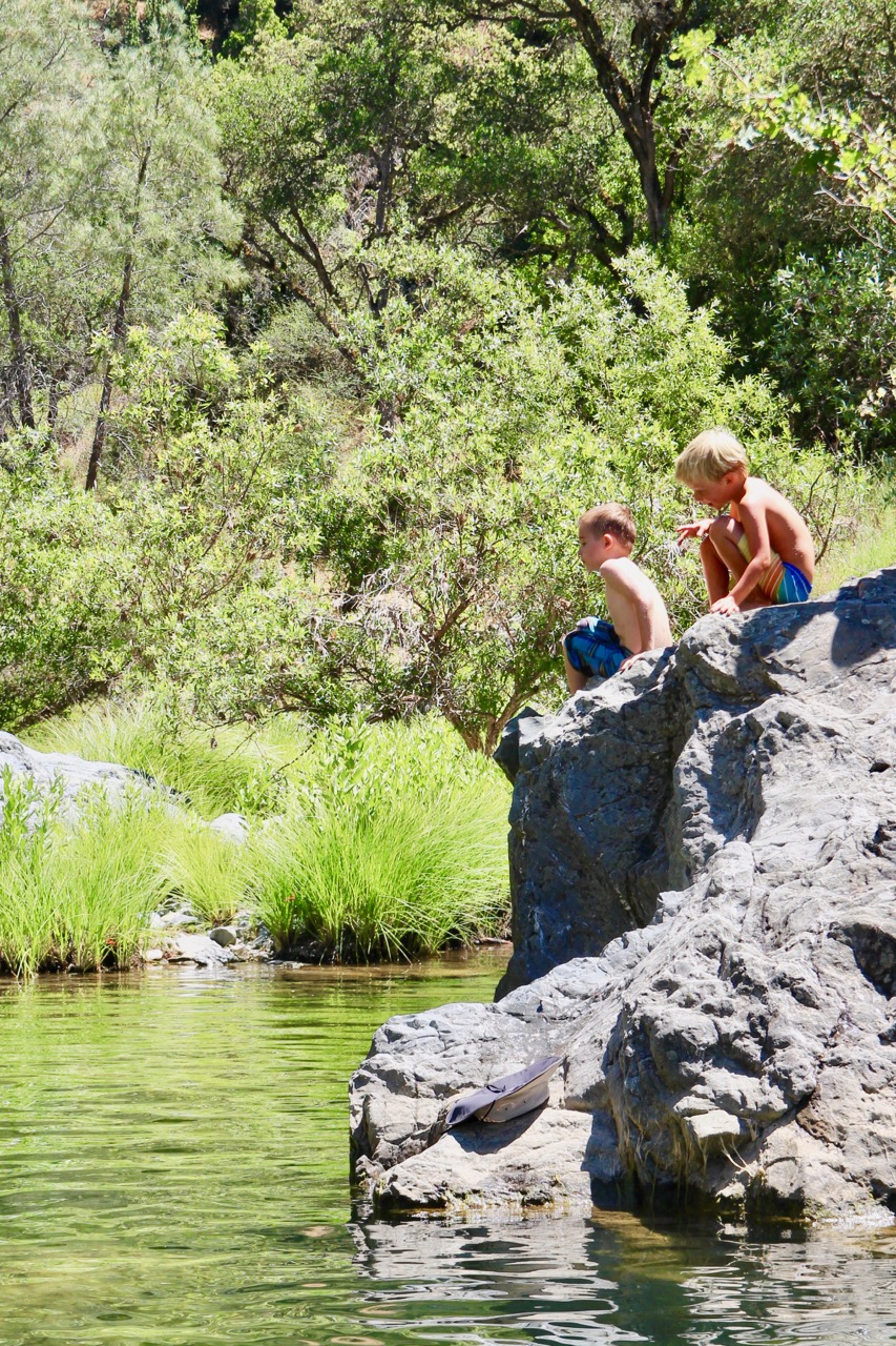 swimming hole while camping in Morgan hill California