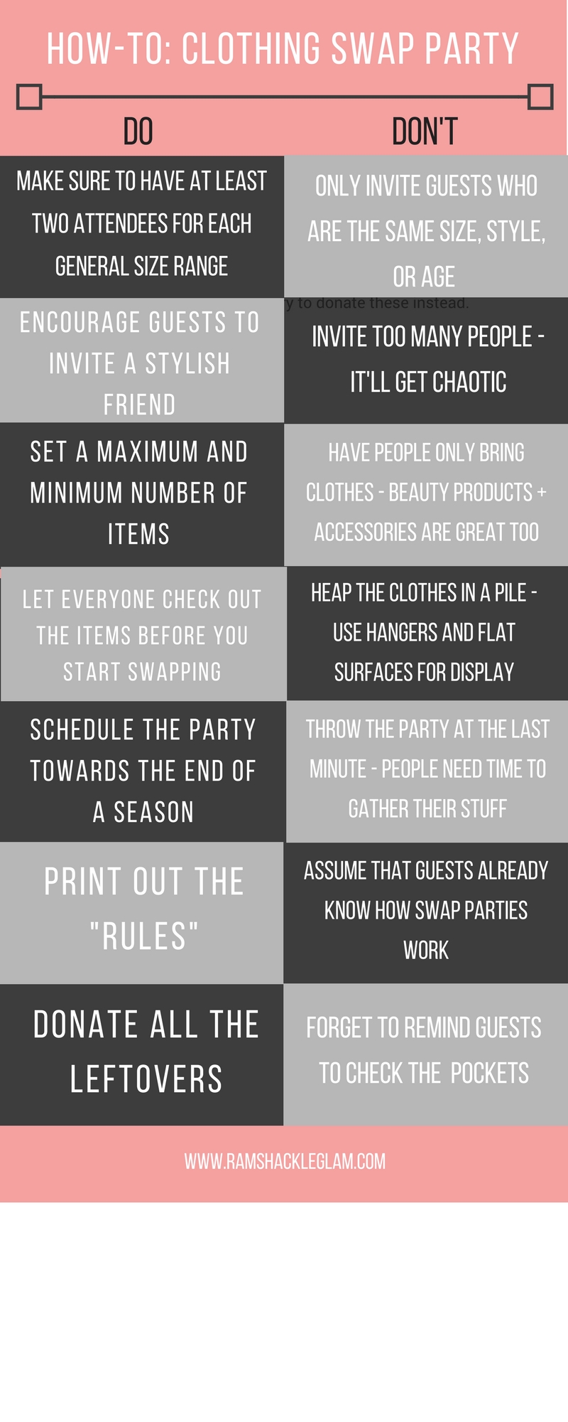 how to throw a clothing swap party