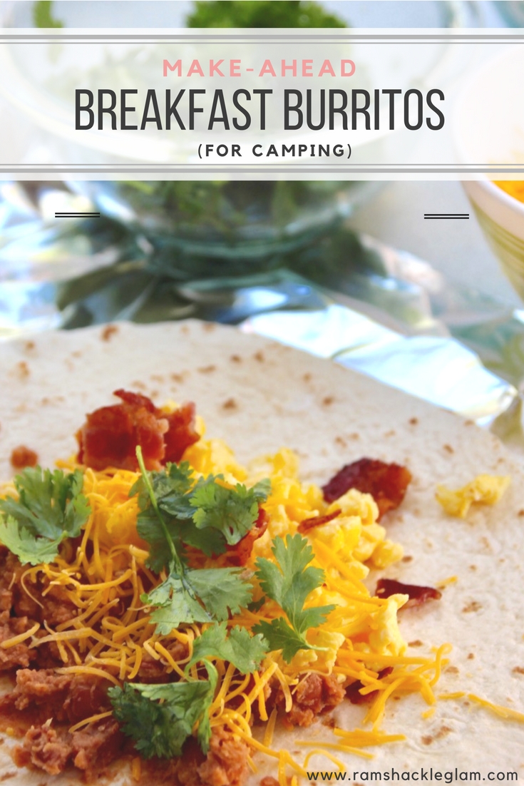 make-ahead breakfast burritos for camping