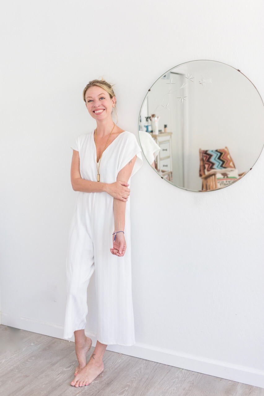 white overall jumpsuit from Zara