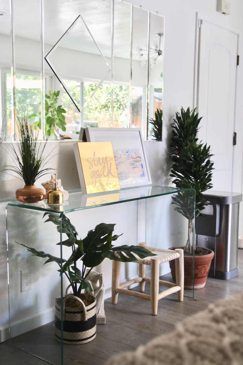 how to style a glass console table