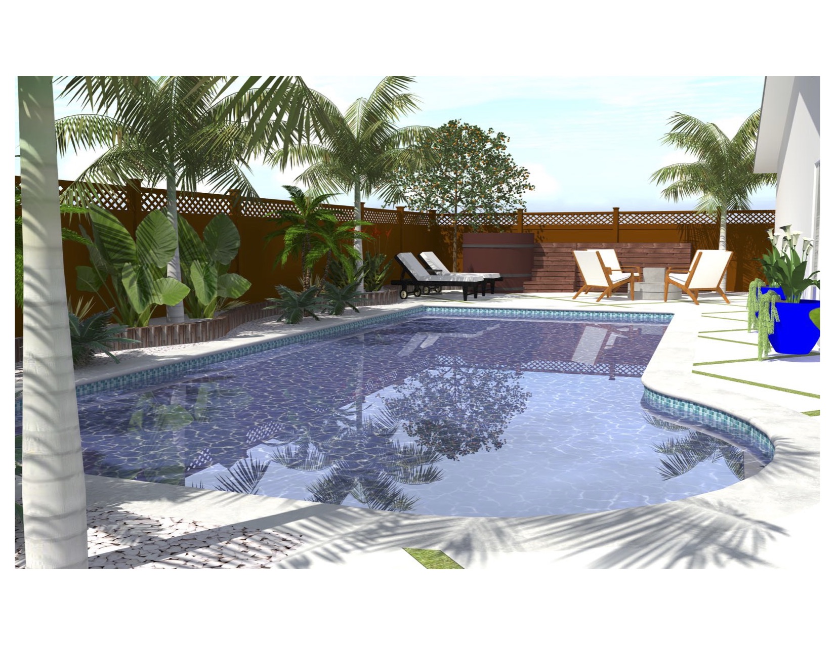 backyard makeover 3-d image