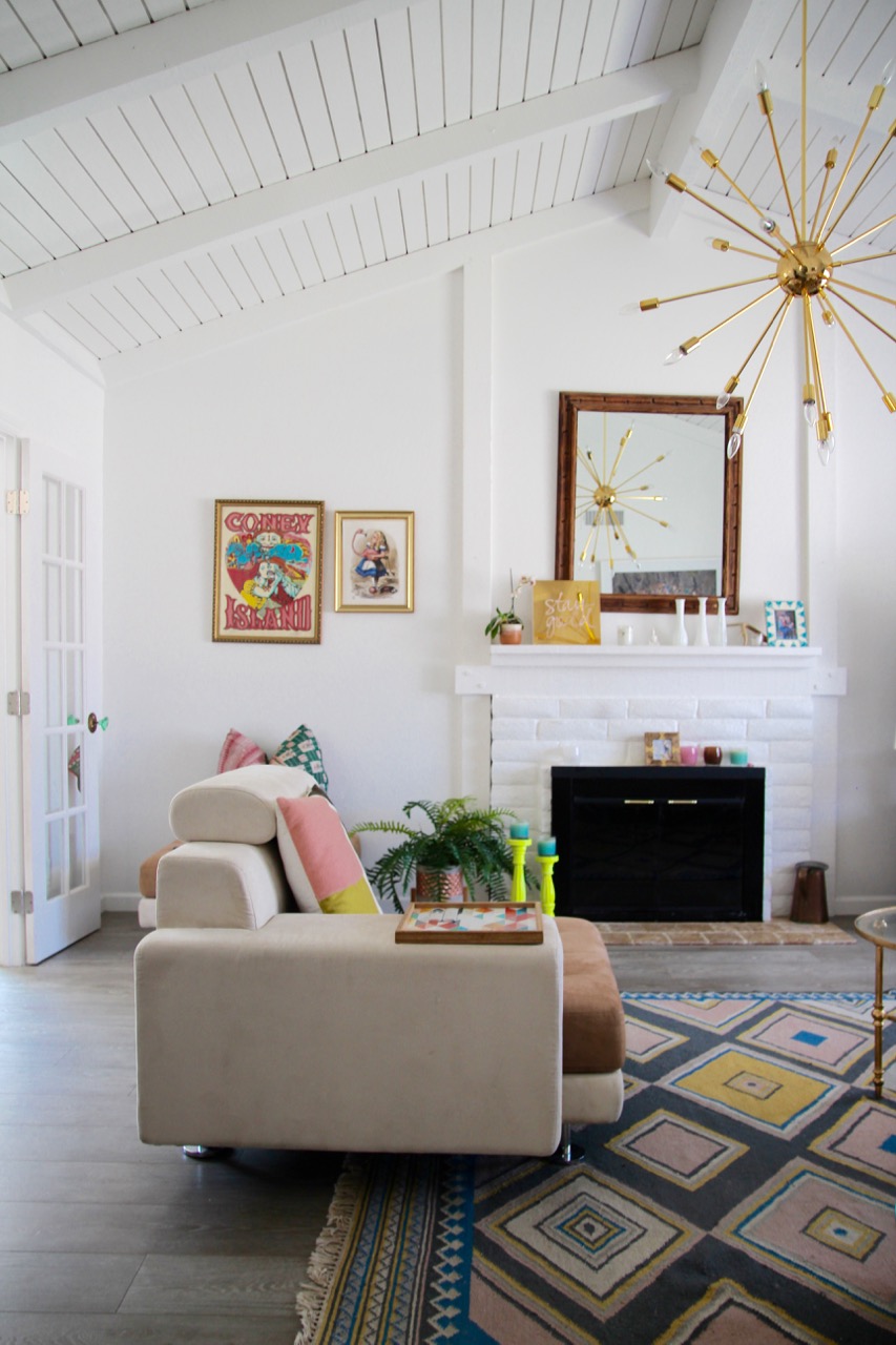 scandinavian style cream and brown couch and loveseat