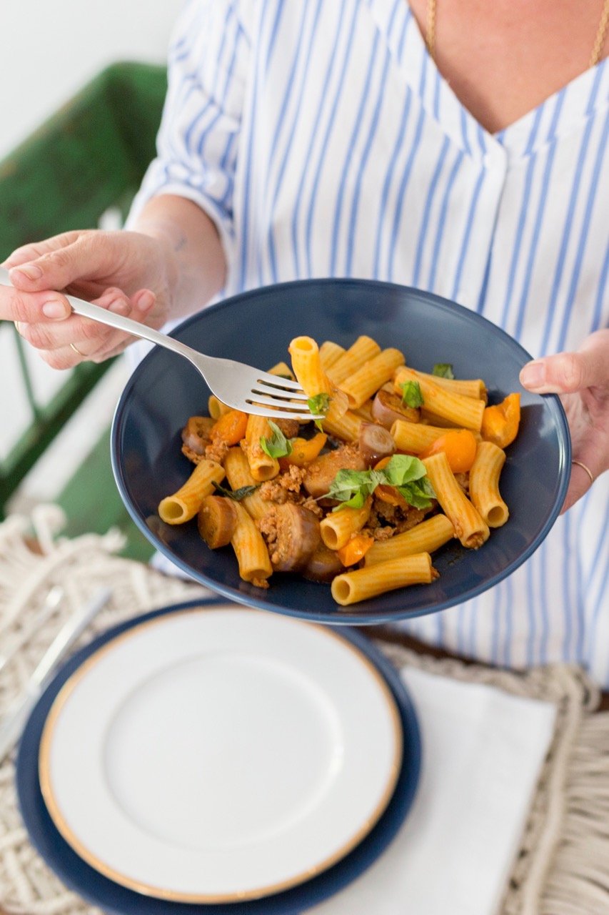 Rigatoni with Pork and Eggplant Ragu