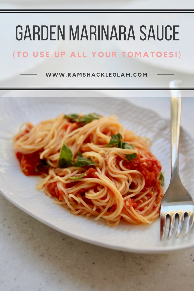 How to make marinara sauce using tomatoes from your garden