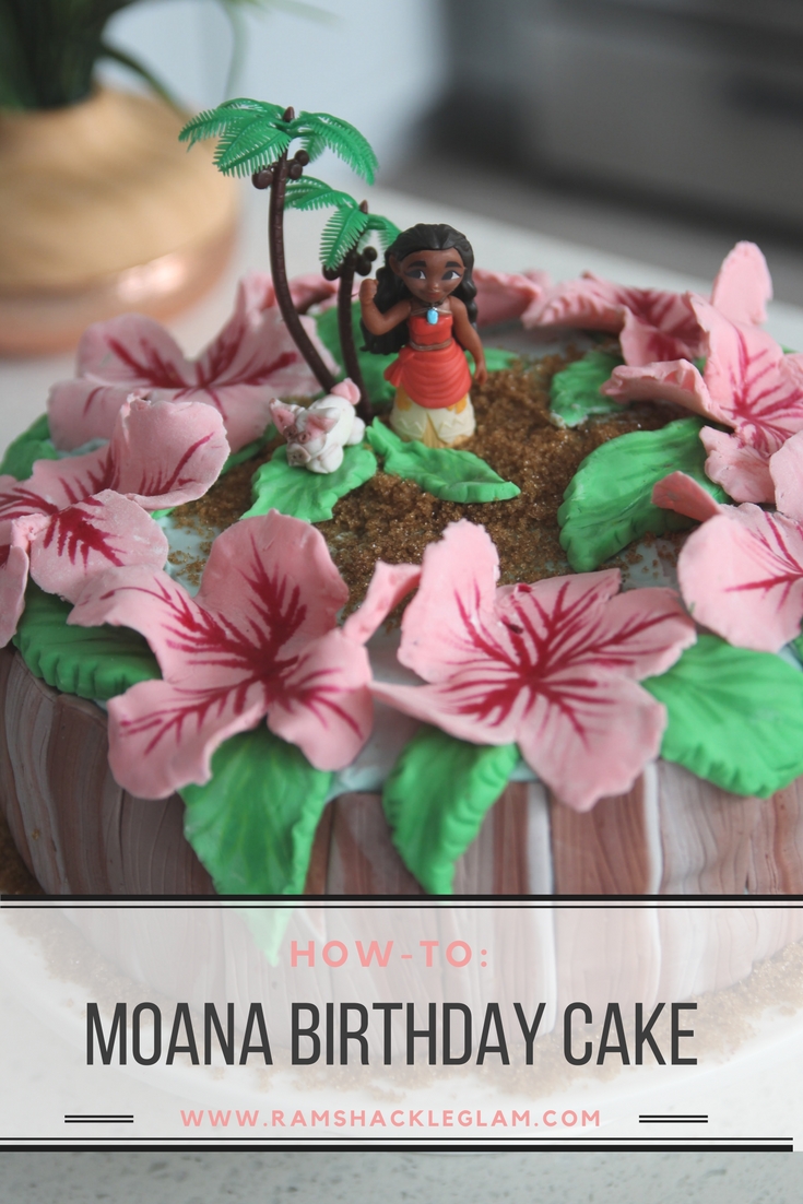 How to make a moana themed fondant birthday cake