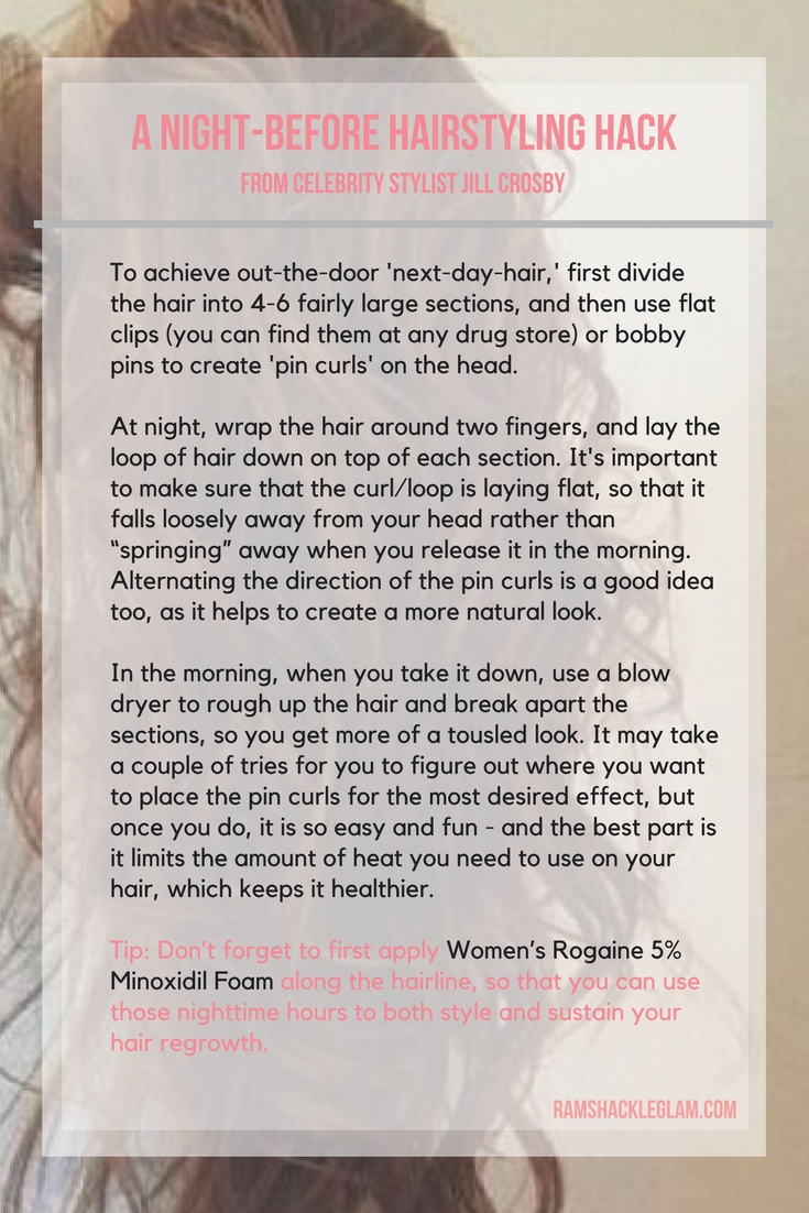 how to style your hair before going to bed for loose waves