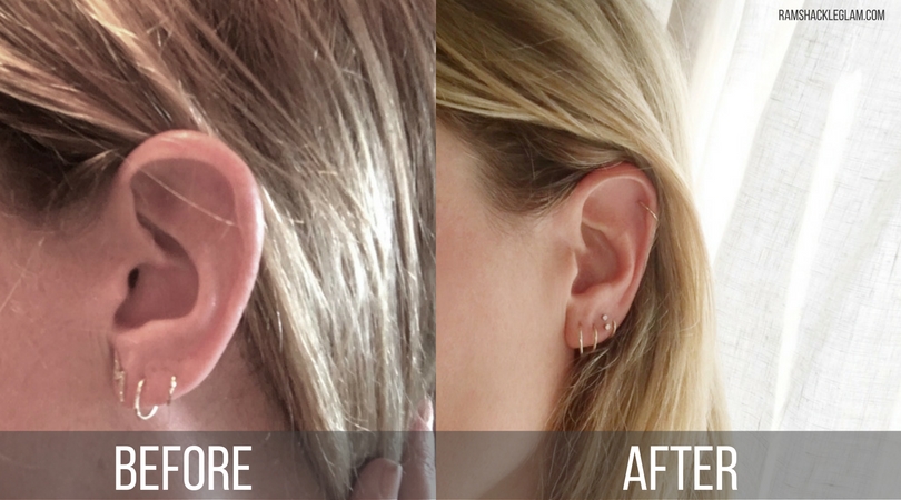 double helix high lobe piercing from body electric tattoo